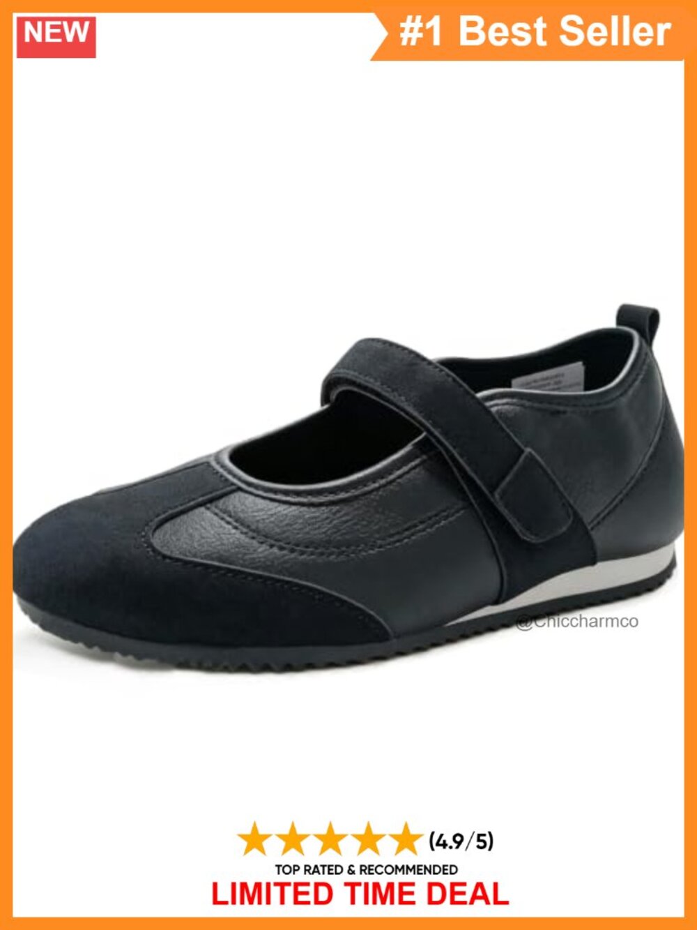 Mary Jane Flats Women Adjustable Strap Cushioned Ballet Shoes